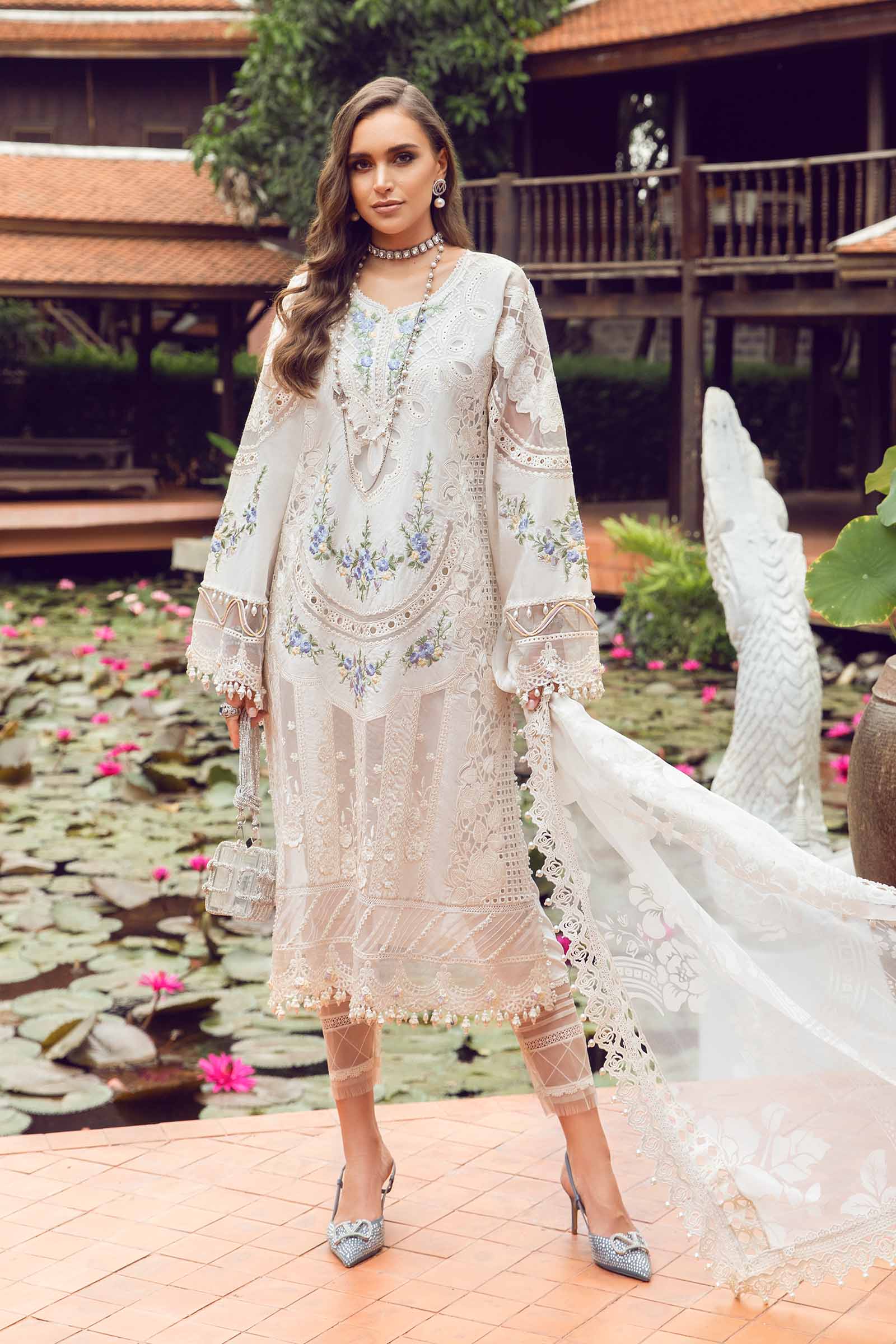 Maria B Embroidered Suits 3 Piece Unstitched Embroidered Eid Lawn-24-04