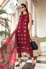 Maria.B Luxury Embroidered Lawn 3 Piece - Unstitched Suit | Eid Lawn-24-05