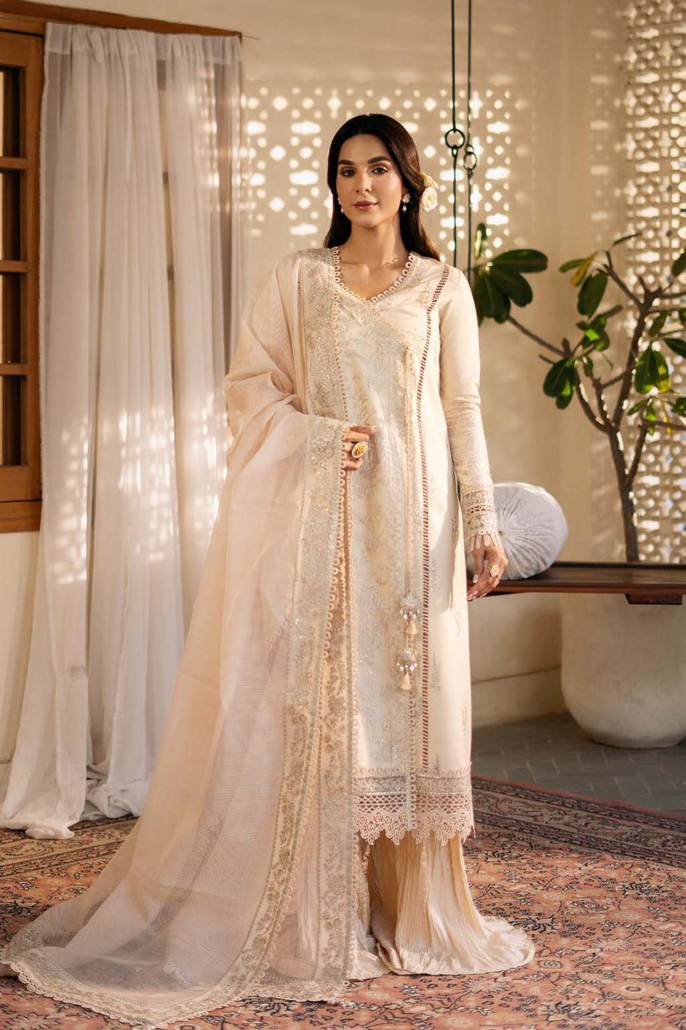 Zarposh- Sajni Embroidered Lawn Suits Unstitched 3 Piece ZP25S Mehmal - Summer Collection