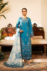 Zarposh- Sajni Embroidered Lawn Suits Unstitched 3 Piece ZP25S Azal - Summer Collection