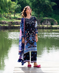 Garden Veil by Roheenaz Embroidered Lawn Suits Unstitched 3 Piece RN25GV D-06 A Blackberry Forst - Summer Collection