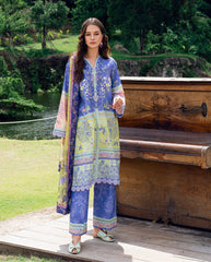 Garden Veil by Roheenaz Embroidered Lawn Suits Unstitched 3 Piece RN25GV D-08 A Inky Bloom - Summer Collection