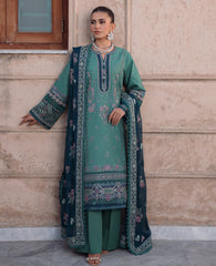 Baroque - Xenia Formals Embroidered Lawn Suit Unstitched 3 Piece ZE24S 645- ZEVAH- Summer Collection