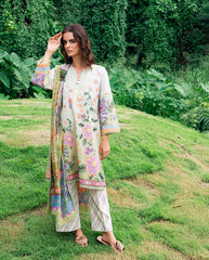 Garden Veil by Roheenaz Embroidered Lawn Suits Unstitched 3 Piece RN25GV D-04 B Melon Muse - Summer Collection