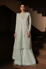 Afrozeh Luxury Chikankari Lawn'24 - CELADON-06