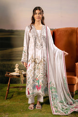 M Basic by Maria B Embroidered Arabic Lawn Suits Unstitched 3 Piece MB25PF MB-05 A - Summer Collection