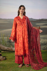M Basic by Maria B Embroidered Arabic Lawn Suits Unstitched 3 Piece MB25PF MB-010 B - Summer Collection