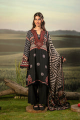 M Basic by Maria B Embroidered Arabic Lawn Suits Unstitched 3 Piece MB25PF MB-09 A - Summer Collection