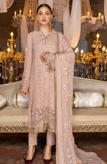 Merakish Luxury Chiffon Embroidered'22 - MERKI-C-V2-D6 - Tea Rose