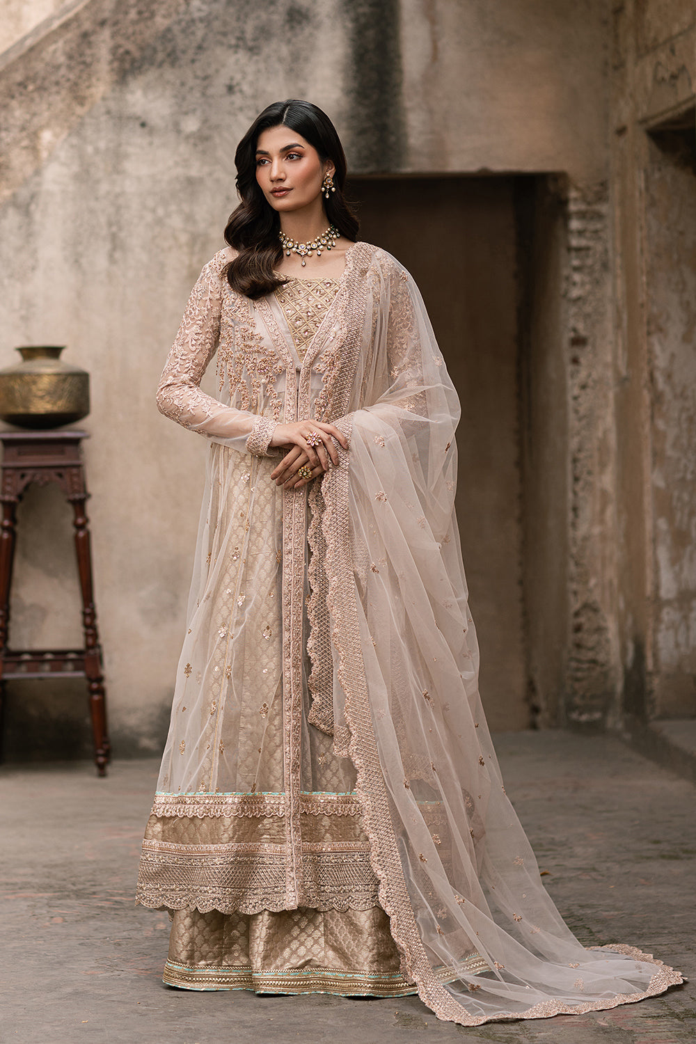 Luxe by Azure Embroidered Chiffon Suit Unstitched 3 Piece AZU24L Ethereal Majesty - Formal Collection-