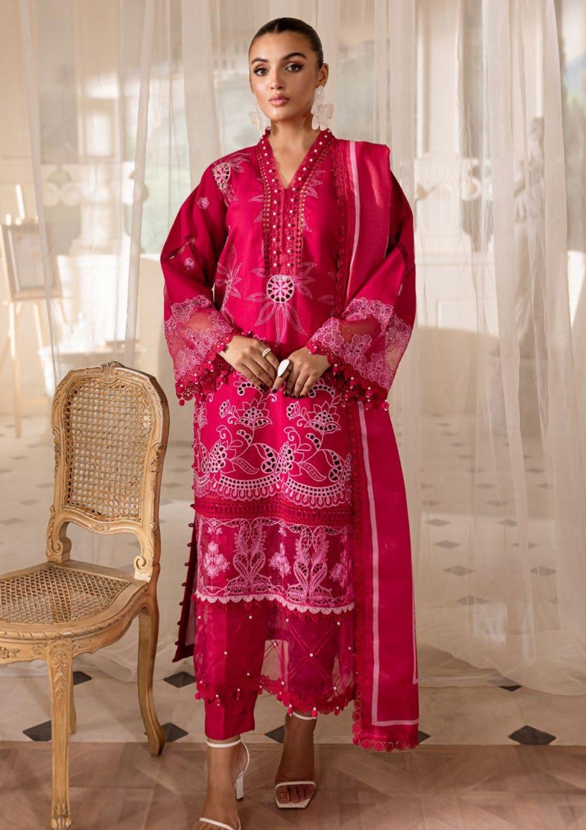 Mira by Parishay Embroidered Crepe Unstitched 3 Piece MBP-05 - Summer Collection
