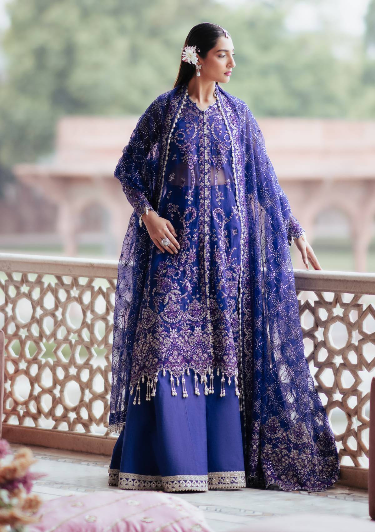 Silsila by Saad Shaikh Embroidered Organza Suits Unstitched 4 Piece SSK24SL Onara - Festive Collection