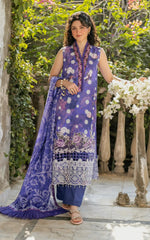 Gulkari by Asifa and Nabeel Chikankari Lawn Suit Unstitched 3 Piece AN25G GKL-11 Ophelia - Summer Collection