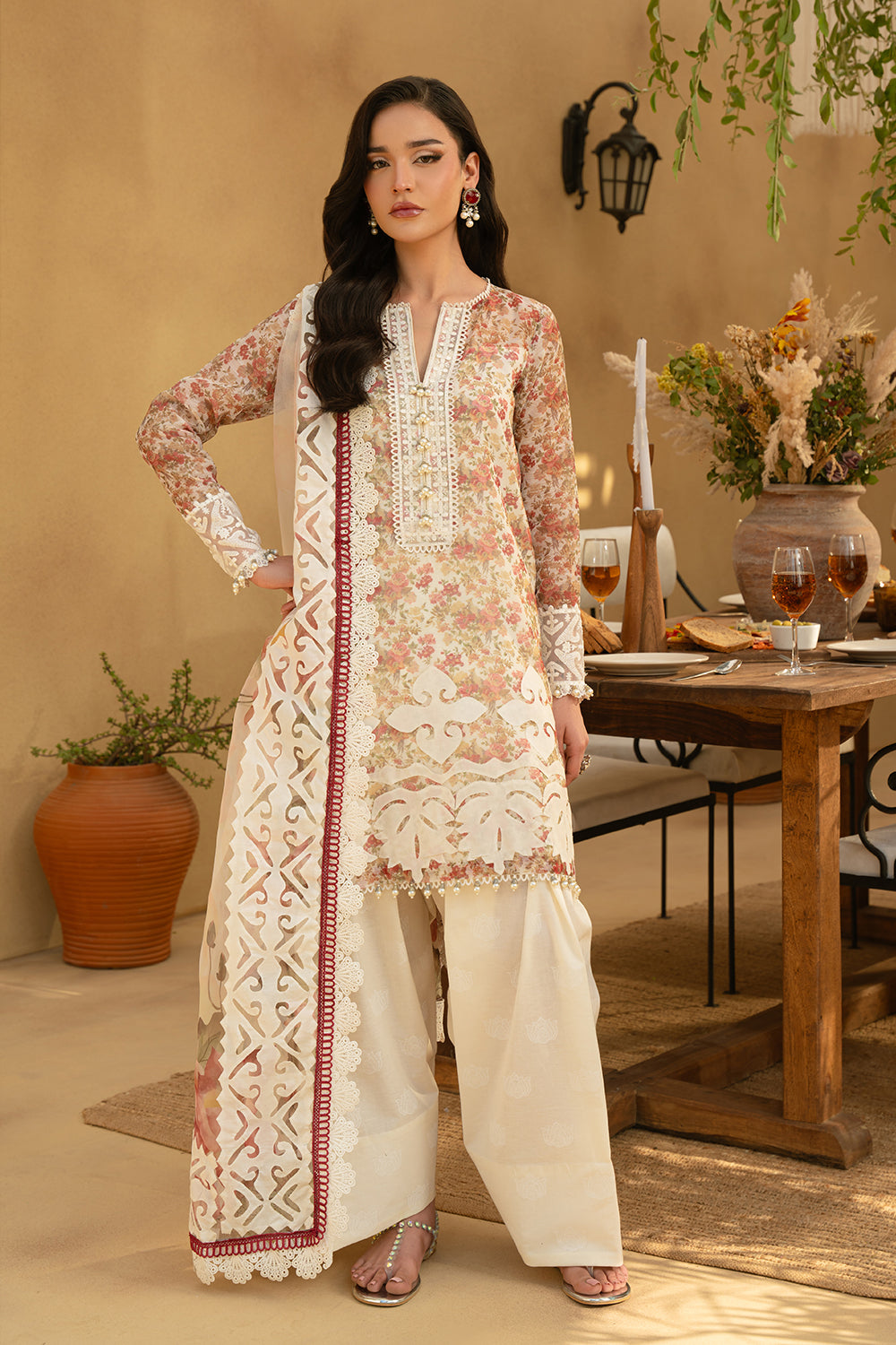 Saira Rizwan Embroidered Lawn Suits Unstitched 3 Piece SR25L SRL25-06 Maya - Summer Collection