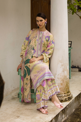 Mushq Embroidered Lawn Suits Unstitched 3 Piece MQ25LD D-2A Dulcina - Summer Collection