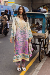 Mushq Embroidered Lawn Suits Unstitched 3 Piece MQ25LD D-4A Valeria - Summer Collection
