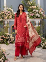 Mausummery Luxury Digital Printed Linen Unstitched 3 Piece Suit - MU25SSUL - CYRA - Winter Collection