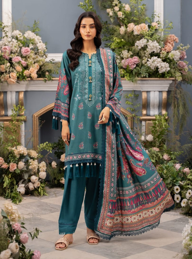 Mausummery Luxury Digital Printed Linen Unstitched 3 Piece Suit - MU25SSUL - ARIANA - Winter Collection