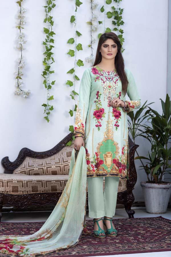 TERRAN - SALWA DIGITAL PRINTED & EMBROIDERED KARANDI - 03