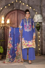 CARIBBEAN - HUDA DIGITAL PRINTED & EMBROIDERED KARANDI - 04