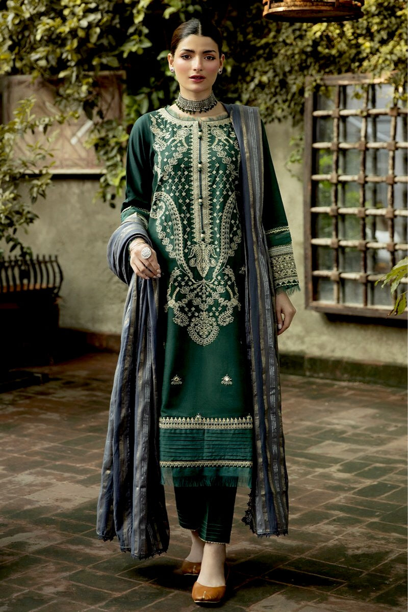 Qline by Qalamkar Embroidered Lawn Suits Unstitched 3 Piece QLM20Q NW-04 - Luxury Collection