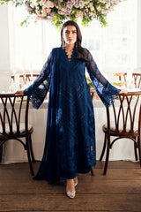 Azure - Luxe Embroidered Chiffon Suits Unstitched 3 Piece AZU25ED3 Imperial Midnight- Festive Collection