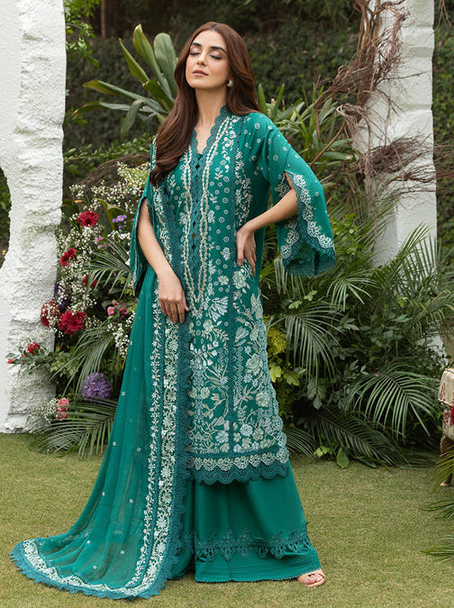 Sobia Nazir Embroidered Lawn Suit Unstitched 3 Piece SN25LL D-8B - Summer Collection