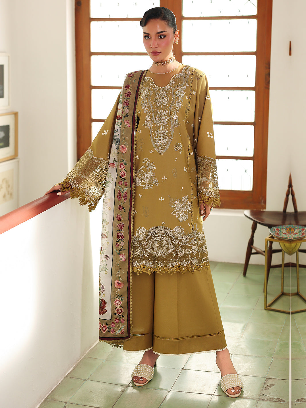 Lumina by Bin Ilyas Unstitched Embroidered Lawn 3 Piece Suit BI26UL L7 6B - Summer Collection