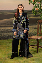 M Basic by Maria B Embroidered Arabic Lawn Suits Unstitched 3 Piece MB25PF MB-08 B - Summer Collection