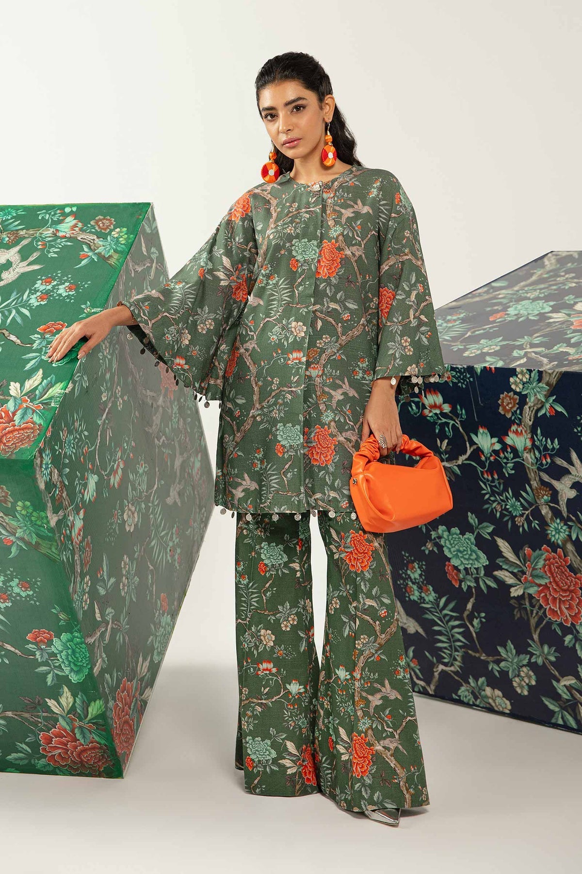 M Basics By Maria B Printed Khaddar Suits Unstitched 2 Piece - MB23MBW 2B