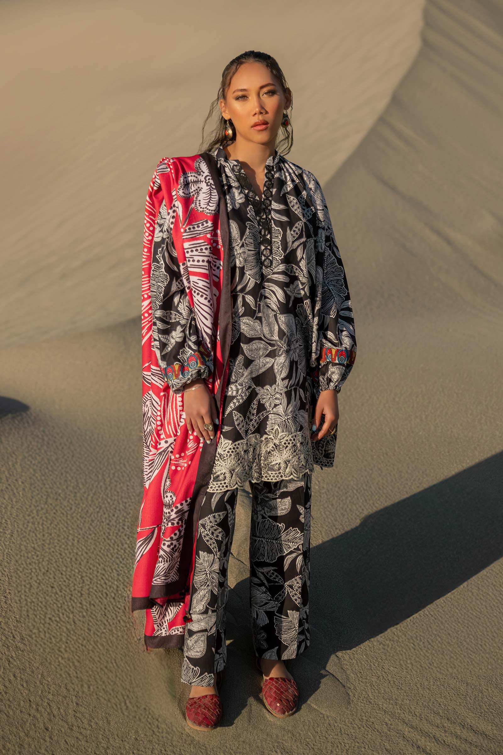 M Basics by Maria B Printed Khaddar Suits Unstitched 3 Piece MB24MB D-09 B - Winter Collection