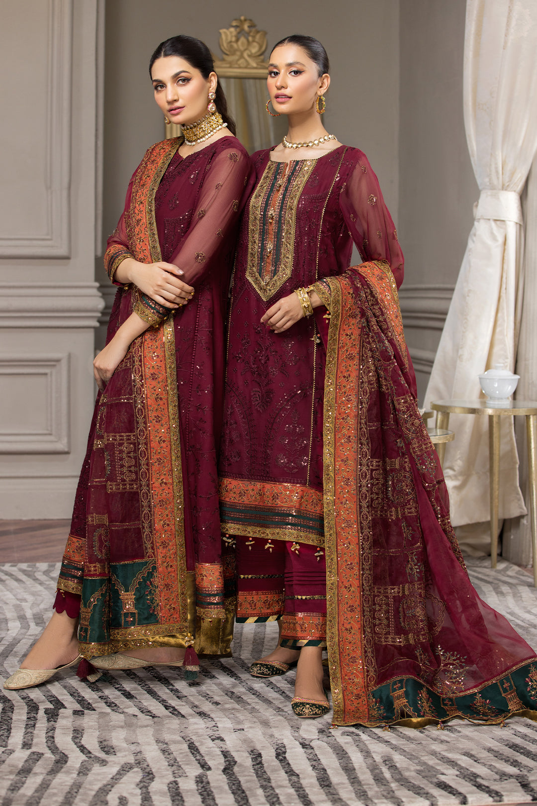 BQ-Alizeh Luxury Embroidered Chiffon - MEHLIKA