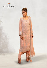 Asim Jofa Chamak-Damak Embroidered Chiffon Suits Unstitched 3 Piece AJ - AJCD-14