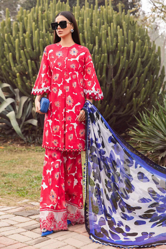 Maria.B Luxury Embroidered Lawn 3 Piece - Unstitched M.Prints | MPT-2112-A