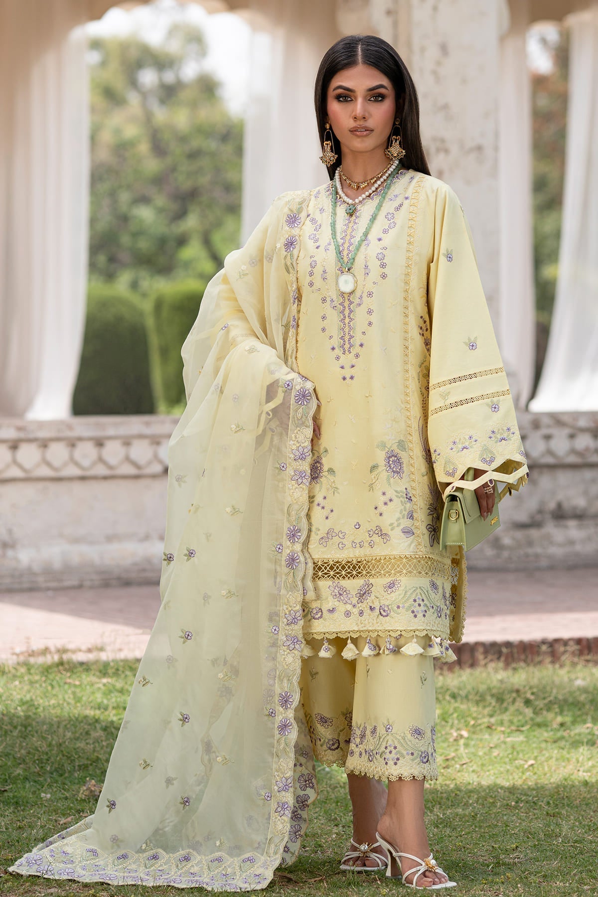 Zarposh Luxury Embroidered Lawn Suits Unstitched 3 Piece ZCLL25-Moondale