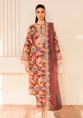 Xenia Embroidered Lawn Suit Unstitched 3 Piece XE25LL D-05 Jace - Summer Collection