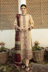 Qalamkar Embroidered Schiffli Suits Unstitched 3 Piece QLM21LN NW-06 - Winter Collection
