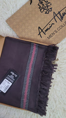 Amir Adnan's Traditional Woolen Shawl - FG-0001570-1000008-Romantic Maroon