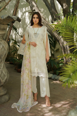 Manara Embroidered Lawn Suit Unstitched 3 Piece MNA24L ML-09 Motia - Luxury Collection