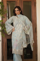 Manara Embroidered Lawn Suit Unstitched 3 Piece MNA24L ML-10 Parishay - Luxury Collection-
