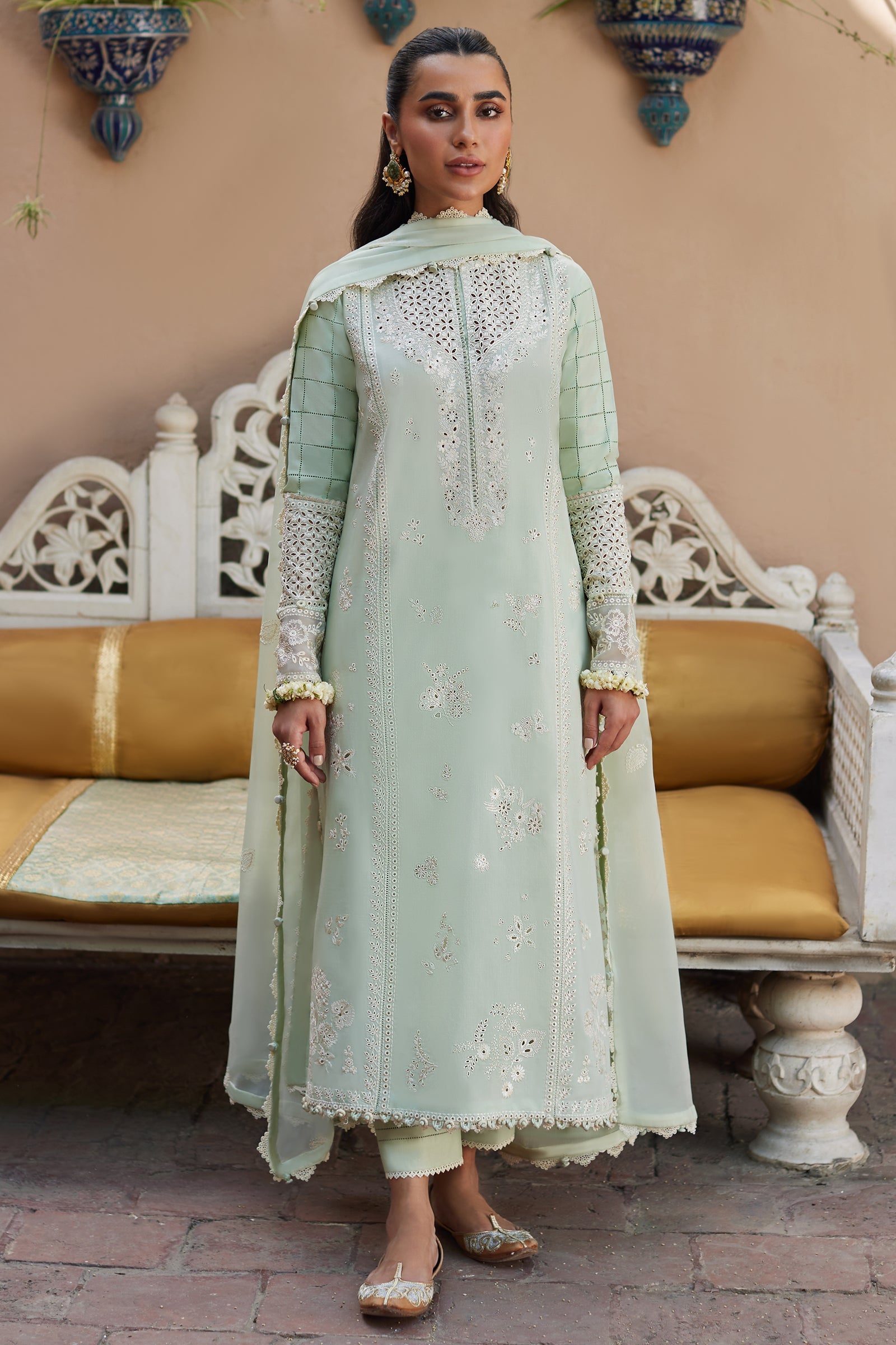 Zaha By Khadijah Shah Embroidered Lawn Suits Unstitched 3 Piece - AIRA (ZF24-02) - Summer Collection
