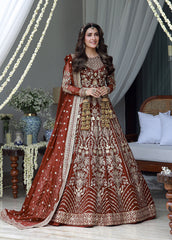 Gulmina Wedding Embroidered Chiffon Suits Unstitched 3 Piece GLM25EU D-01 - Formals Collection