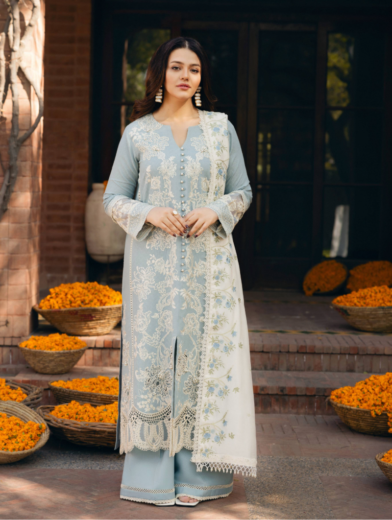 Manara Embroidered Karandi Suit Unstitched 3 Piece MNA24LW LW-04 Wasli - Winter Collection