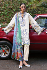 Zaha By Khadijah Shah Embroidered Lawn Suits Unstitched 3 Piece ZL25NL D-15 A Maya - Summer Collection