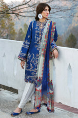 Zaha By Khadijah Shah Embroidered Lawn Suits Unstitched 3 Piece ZL25NL D-15 B Maya - Summer Collection
