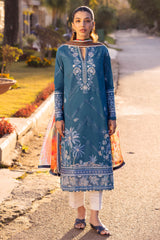 Zaha Embroidered Lawn Suits Unstitched 3 Piece ZL24-05B