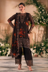 Vasal by Charizma Embroidered Chiffon Suit Unstitched 4 Piece CRZ24V VSL 5-04 - Luxury Chiffon