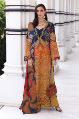Afrozeh Embroidered Lawn Suits Unstitched 3 Piece AF25UL25 D-09 Halacy - Luxury Collection-