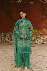 Ayzel by Afrozeh Embroidered Lawn Suits Unstitched 3 Piece D-05 Sanya - Core Collection