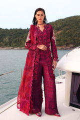 Afrozeh Embroidered Lawn Suits Unstitched 3 Piece AF25UL25 D-01 Seren - Luxury Collection